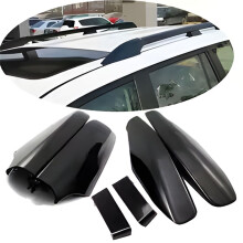 6Pcs/Set Black Roof Rack Bar Rail End Protection Cover Shell for Land Prado Fj120 LC120 2003-2009