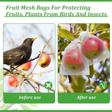 Saco de Proteção de Frutas Saco de Rede de Frutas com Cordão Saco de Rede Coberto de Frutas Árvore de Flores para Plantas, Frutas e Vegetais