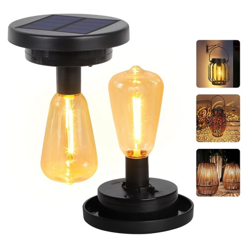 Replacement Solar Light Parts for Lantern: 3 Inch Waterproof Solar Replacement Top for Old Lantern Replacement Light 2