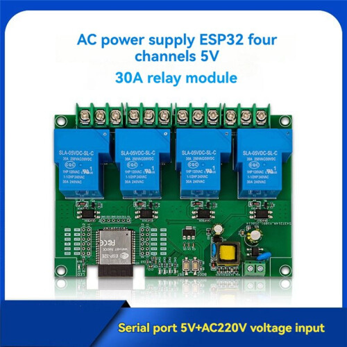 4 Channel Relay Module 5V/30A AC220V WIFI  Relay Module ESP32 Development Board 1