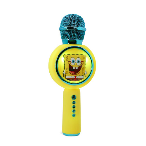 OTL SpongeBob Karaoke Microphone and Wireless Speaker with LED Lights 2