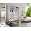 (Black, 120cm) ELUKS - DELIN Sliding Doors Wardrobe with Mirror 3