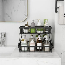 2 Tiers Fruit Basket Metal Fruit Bowl Bread Baskets Countertop Vegetable Storage Stand for Kitchen Accessories