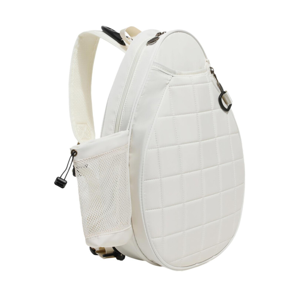 (White, 30x10x46cm) Spacious Tennis Handbag With Comfortable Features Stylish Racket Tote