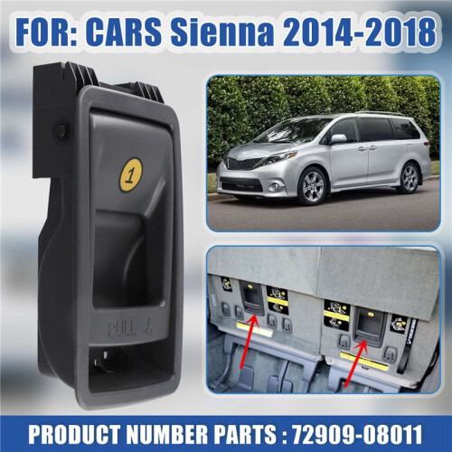 Car Third Row Folding   Release Handle Back   72909-08011 for  Sienna 2014-2018 Gray 2