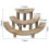 3-Layer Wooden Cupcake Rack Layered Cupcake Display Rack Semi-Circular Dessert Cake Rack 6