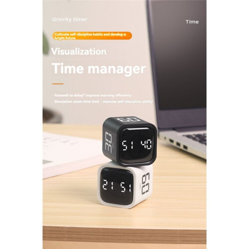 Timer Flip Gravity Sensor  Timer Countdown&Countup 5/10/30/60min&Custom Timing for Work Learning Kitchen Cooking 2