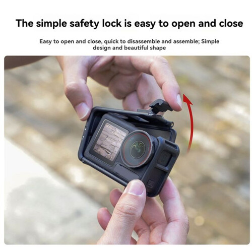 2 In1 Camera Frame Rabbit Cage with Sunshade Anti Fall Protective Housing Case for  OSMO ACTION 5 Pro / 4 / 3 1