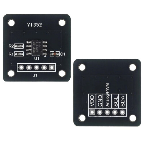 4pcs MT6701 Magnetic Encoder Magnetic Induction Angle Measurement Sensor Module 3.3V 14bit High Precision Replace AS5600 1