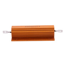 2Pcs Gold Aluminum Clad Power Resistor Resistance 100W - 1 Ohm 1R & 10 Ohm 10R