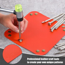 21PCS Leather Stamping Tools,Leather Stamping Kit with Rubber Hammer, 20 Different Special Shape Stamp Set Carving Tools