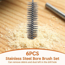 Drill Hole Brush Set 8/12/16/20/25/30mm Cleaning Brush Stainless Steel Hole Brushes Cleaning Brush for Hammer Drills