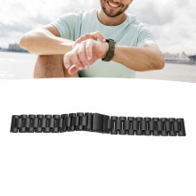 Cinturino per orologio in acciaio inossidabile opaco da 20 mm nero