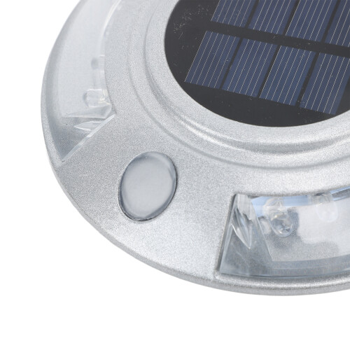 Waterproof Solar Driveway Lights 12 LED IP68 for Pathway Yard Sidewalk Silver 2