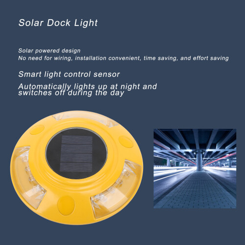 Solar IP68 Waterproof Driveway Road Stud Light, 12 LEDs, 800M Visible 2