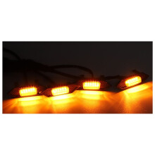 4PCS LED Grille Lights for RAV4 2019 - 2022 Front Grid Warning DRL Daytime Running Lamp Daylights Car Accessories