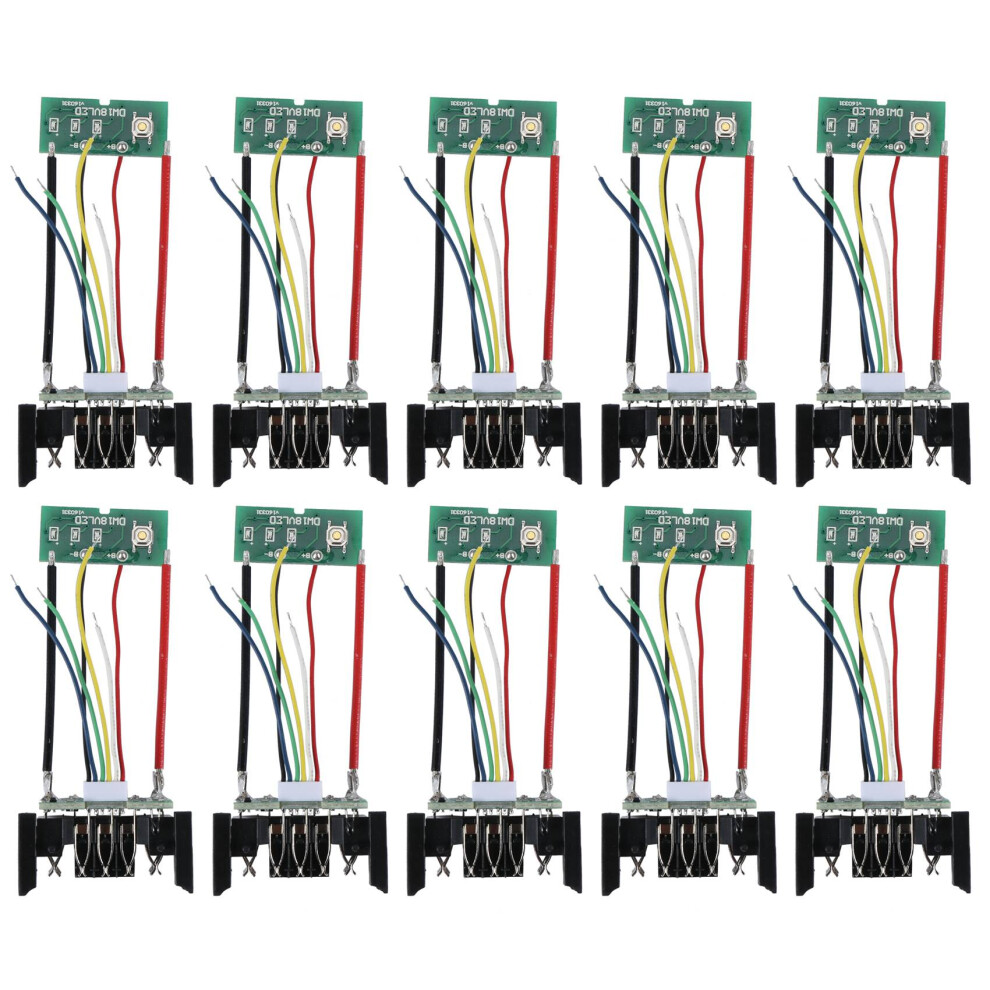 10X Dcb200 Li-Ion Battery Pcb Charging Protection Circuit Board For 18V 20V Dcb201 Dcb203 Dcb204 4711451413078