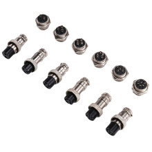 Conector de Plugue de Aviação 6 Peças GX16 2 3 4 5 6 7 Pinos de Encaixe de Plugue de Aviação Conector Circular À Prova D'Água