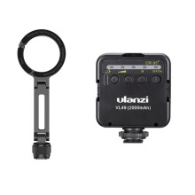 Ulanzi Suporte Magnético para Celular MA07 com Luz LED VL49, Suporte Magnético de Dupla Face para Celular, Tripé para Câmera para 16, 15, 14 e