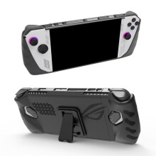 TPU Protective Case for Ally Handheld Game Anti-Scratch Dustproof Anti-Drop Protective Cover with Back Bracket