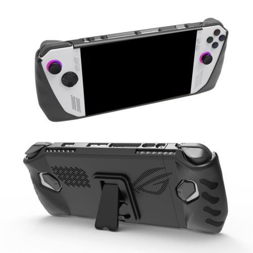 TPU Protective Case for   Ally Handheld Game Anti-Scratch Dustproof Anti-Drop Protective Cover with Back Bracket