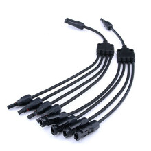 1 Par de 4 RamificaçõEs Y Tipo Adaptador Conectores Solares Masculinos e Femininos 4 A 1 Cabo de Painel Adaptador de Conector Fotovoltaico