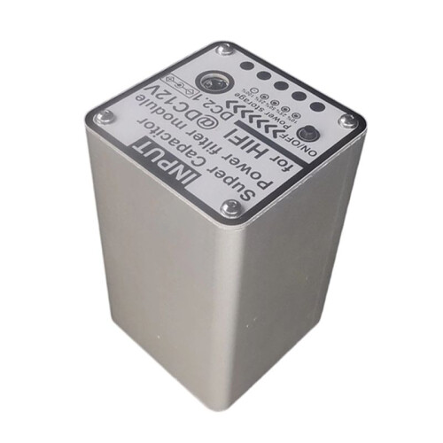 Super Capacitor Power Filter DC2.1 Input Output Super Farad Capacitor Filter for HiFi Audio Video Equipment 12V 3F 1