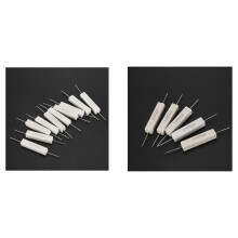 15 Pcs Fixed Ceramic Cement Resistors 10W Watt 5%, 15 Ohm & 5 Ohm