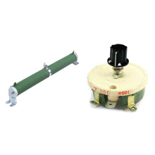 2PCS 200W Watt Tube Adjustable Rheostat Resistor with 100W Wirewound Potentiometer Rotary Resistor Rheostat