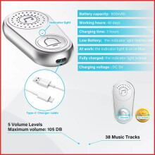 Wireless Intercom Call Button Doorbell for Disabled Older Child Call Silver