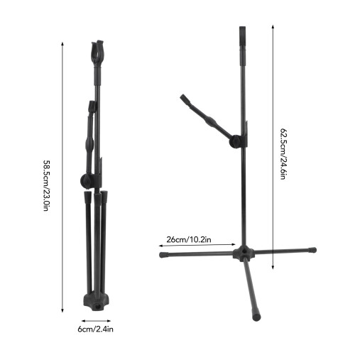Fiber Glass Multi-Directional Bow Stand, Compact, Adjustable Black 1