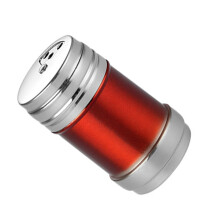 Stainless Steel Spice Jar with Rotating Lid, 45g, Red Kitchen Organizer