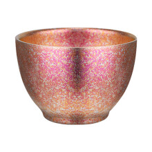 Handmade Tea Cup Bowl, Ancient Chinese Crafts Glass Cup with Thermal Insulation and Rust Resistant Pure Titanium, Suitable for Kung Fu Tea Brewing,