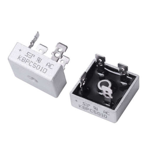 20 PCS 50A 1000V Metal Case Single Phases Diode Bridge Rectifier KBPC5010 1