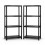 Oypla 2x Oypla 4 Tier Black Plastic Heavy Duty Shelving Racking Storage Unit 6