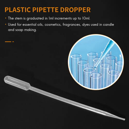 50 Pezzi 10Ml Trasparenti Pipette Pasteur Per Pipette Con Trasferimento Di Plastica Trasparente 2