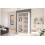 (White, 100cm) ELUKS - DELIN Sliding Doors Wardrobe with Mirror 3