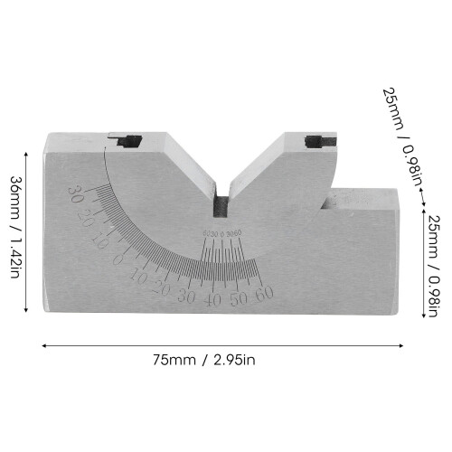 Precision Alloy Steel Angle Gauge Micro Adjustable V Block for Milling Work 1