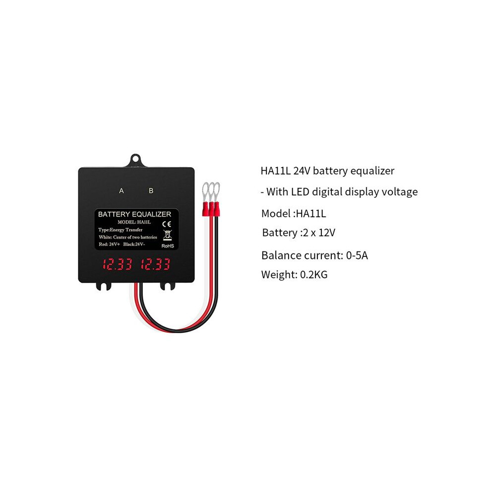 Battery Equalizer Intelligent Battery Balancer For Lead-Acid Lithium Batteries 24V Digital 2X12v Electrical Tool 4711724362195