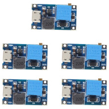 5Pcs 2A - MT3608 Step Boost Module with Micro-USB, Step Boost Converter Power Supply Voltage Regulator