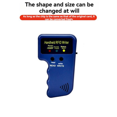 Handheld 125KHz RFID Card Reader Writer + 5 Keyfobs Copier Writer Duplicator Programmer ID Card Copy EM4305 T5577 1