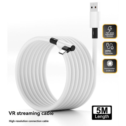 5M VR Link Cable for  Quest 3S/3/2 VR Streaming Data Cable Type C Charger Link Cable for Quest 3 VR 1