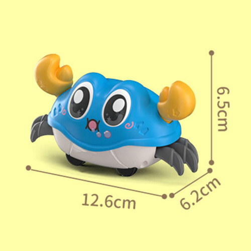 Pull Back Children Crab Toy – Interactive, Cute Blue Crawling Baby Toy 12.3cm 1