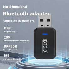 6.0 Adapter for PC USB Dongle Receiver Transmitter for Desktop Laptop Speaker Plug and