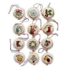 Fröhliches und Farbenfrohes Handstickerei-Ornament-Set, Weihnachtsstickerei-Set, Festival-Ornament-Sets