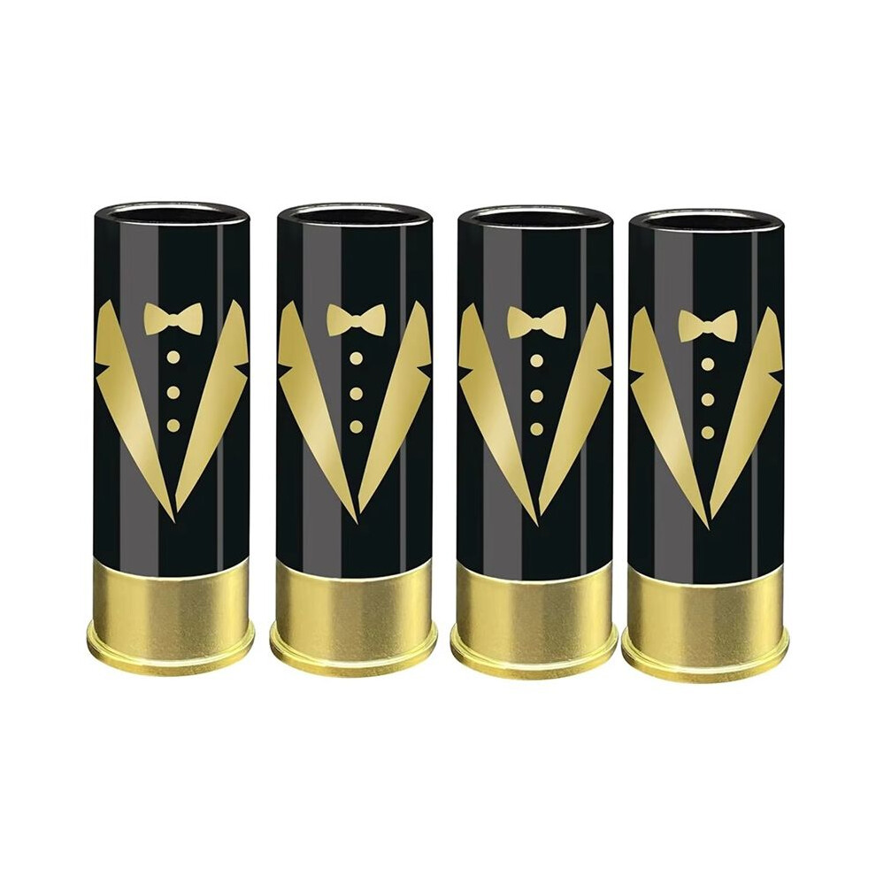 4Pcs 12 Gauge Shot Glasses Tequila Shot Glass Glasses Bulk Set Of 4 For Groomsmen 4713464864403