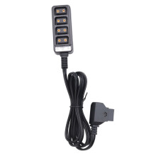 D-Tap Male to 4-Port P-Tap Female Camera Power Supply Distributor DTAP Fourway Splitter
