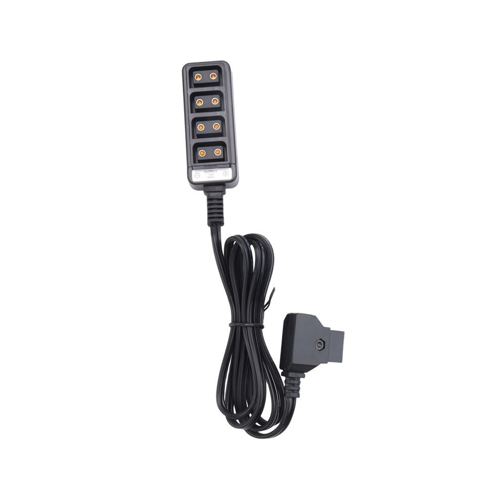 D-Tap Male To 4-Port P-Tap Female Camera Power Supply Distributor Dtap Fourway Splitter Black 4711222147140