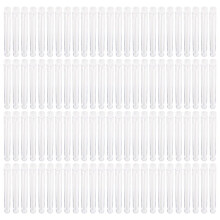 100Pcs 12X100mm Transparent Laboratory Clear Plastic Test Tubes Vials with Push Caps School Lab Supplies