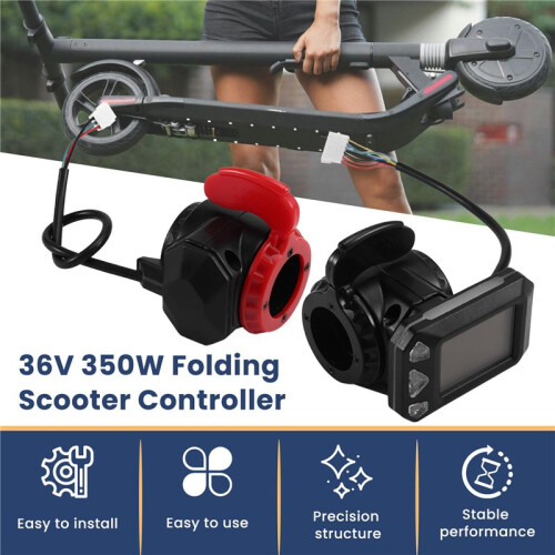 36V 350W Folding Scooter Controller Kit Electric Scooter Controller LCD Display Brake Accelerator Throttle Set(36V) 2
